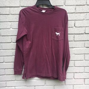 VS pink maroon long sleeve XS